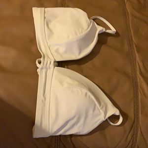 White tieback bikini top adjustable straps!